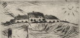 Walter Gramatt&eacute;. Barracks (Kaserne) (plate, loose leaf) from the periodical Das Kunstblatt, vol. 1, no. 9 (Sep 1917). 1917 (executed 1916)