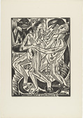 Max Pechstein. And / lead / us not / into temptation (und f&uuml;hre / uns nicht / in Versuchung) from The Lord's Prayer (Das Vater Unser). 1921