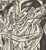 Max Pechstein. And / lead / us not / into temptation (und f&uuml;hre / uns nicht / in Versuchung) from The Lord's Prayer (Das Vater Unser). 1921