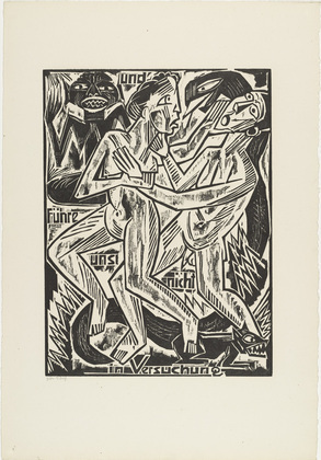 Max Pechstein. And / lead / us not / into temptation (und f&uuml;hre / uns nicht / in Versuchung) from The Lord's Prayer (Das Vater Unser). 1921