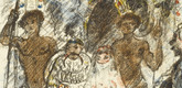 Lovis Corinth. The King and Queen of Golconda on Their Thrones (K&ouml;nig und K&ouml;nigin von Golkonde auf dem Thron) from The Queen of Golconda (Die K&ouml;nigin von Golkonde). (1920/21)