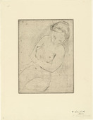 Wilhelm Lehmbruck. Sleeping Girl (Schlafendes M&auml;dchen). (1913, printed 1920)