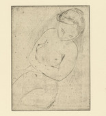 Wilhelm Lehmbruck. Sleeping Girl (Schlafendes M&auml;dchen). (1913, printed 1920)
