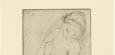 Wilhelm Lehmbruck. Sleeping Girl (Schlafendes M&auml;dchen). (1913, printed 1920)