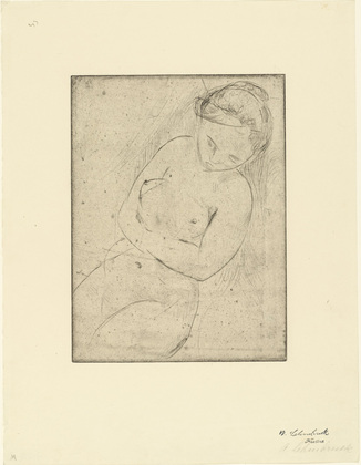 Wilhelm Lehmbruck. Sleeping Girl (Schlafendes M&auml;dchen). (1913, printed 1920)