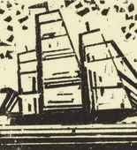 Lyonel Feininger. Three-Masted Square-Rigger (Dreimastiges Rahschiff). (1937)
