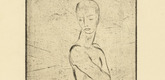 Wilhelm Lehmbruck. Young Man, Half Nude, Turning (J&uuml;nglings-Halbakt, sich umwendend). (1911, printed 1920)
