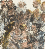 Lovis Corinth. The Death of Attinghausen (Der Tod Attinghausens) from William Tell (Wilhelm Tell). (1923-24, published 1925)