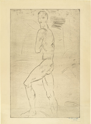 Wilhelm Lehmbruck. Striding Man (Large) (Schreitender Mann, gro&szlig;). (1914, printed 1920)