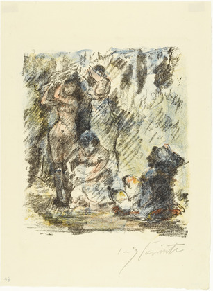Lovis Corinth. Aline Adorned as Queen Again (Aline wird wieder als K&ouml;nigin geschm&uuml;ckt) from The Queen of Golconda (Die K&ouml;nigin von Golkonde). (1920/21)