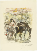 Lovis Corinth. Aline Gives the Thirsty Hunter a Drink (Aline gibt dem durstigen J&auml;ger zu trinken) from The Queen of Golconda (Die K&ouml;nigin von Golkonde). (1920/21)