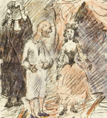Lovis Corinth. Aline and the President (Aline und der Präsident) from The Queen of Golconda (Die Königin von Golkonde). (1920/21)