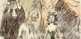 Lovis Corinth. Aline and the President (Aline und der Pr&auml;sident) from The Queen of Golconda (Die K&ouml;nigin von Golkonde). (1920/21)
