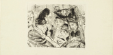 Max Beckmann. Caf&eacute; (Two Old Women in Foreground) (Caf&eacute; [Im Vordergrund zwei alte Frauen]). 1916 (published 1918)