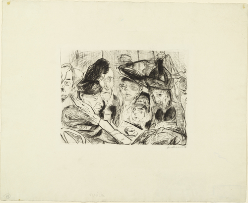 Max Beckmann. Caf&eacute; (Two Old Women in Foreground) (Caf&eacute; [Im Vordergrund zwei alte Frauen]). 1916 (published 1918)