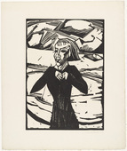 Erich Heckel. Girl by the Sea (M&auml;dchen am Meer) from the portfolio Eleven Woodcuts, 1912-1919 (Elf Holzschnitte, 1912-1919). 1918 (published 1921)