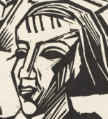 Erich Heckel. Girl by the Sea (M&auml;dchen am Meer) from the portfolio Eleven Woodcuts, 1912-1919 (Elf Holzschnitte, 1912-1919). 1918 (published 1921)