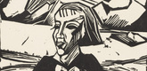 Erich Heckel. Girl by the Sea (M&auml;dchen am Meer) from the portfolio Eleven Woodcuts, 1912-1919 (Elf Holzschnitte, 1912-1919). 1918 (published 1921)