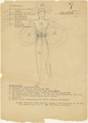 Oskar Schlemmer. Wire Costume (Draht-Kost&uuml;m) from Notes and Sketches for the Triadic Ballet (Das triadische Ballett). (c. 1938)