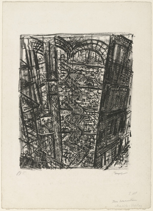 Paul Gangolf. The Department Store (Das Warenhaus) from the portfolio Metropolis. (1922, published 1923)