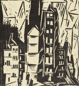Lyonel Feininger. Houses in Old Paris (Pariser H&auml;user). 1919