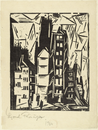Lyonel Feininger. Houses in Old Paris (Pariser H&auml;user). 1919