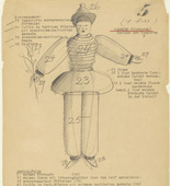Oskar Schlemmer. Dancer (Turkish): Partner of Dancer 8 (T&auml;nzer [T&uuml;rkisch]: Partner der T&auml;nzerin 8) from Notes and Sketches for the Triadic Ballet (Das triadische Ballett). (c. 1938)