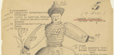 Oskar Schlemmer. Dancer (Turkish): Partner of Dancer 8 (T&auml;nzer [T&uuml;rkisch]: Partner der T&auml;nzerin 8) from Notes and Sketches for the Triadic Ballet (Das triadische Ballett). (c. 1938)