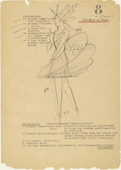 Oskar Schlemmer. Dancer in White (T&auml;nzerin in Weiss) from Notes and Sketches for the Triadic Ballet (Das triadische Ballett). (c. 1938)