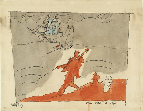 Lyonel Feininger. Blind Musician on the Beach (Blinder Musikant am Strande). 1933