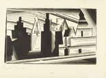 Lyonel Feininger. Old Gables in L&uuml;neburg (Die Giebel in L&uuml;neburg). 1924