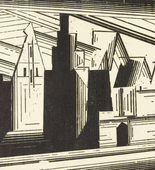 Lyonel Feininger. Old Gables in L&uuml;neburg (Die Giebel in L&uuml;neburg). 1924