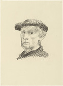 Gerhard Marcks. Self-portrait (with Cap) [Selbstbildnis (mit M&uuml;tze)]. (1948)