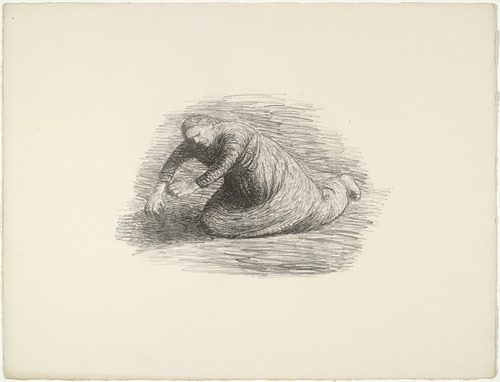 Ernst Barlach. The Bloodstain 1 (Der Blutflecken 1) from The Dead Day (Der tote Tag). (1910-11, published 1912)