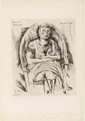 Paul Kleinschmidt. Margarethe Kleinschmidt in a Wicker Chair (Margarethe Kleinschmidt im Korbstuhl). 1921