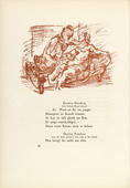 Oskar Kokoschka. The Maiden and the Firebrand (Das Fr&auml;ulein und der Hei&szlig;sporn) (in-text plate, page 38) from Hiob (Job). 1917 (executed 1916/17)