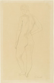 Gerhard Marcks. Standing Nude, Back (Stehender R&uuml;ckenakt). (c. 1938)