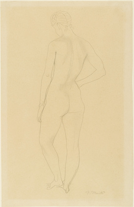 Gerhard Marcks. Standing Nude, Back (Stehender R&uuml;ckenakt). (c. 1938)