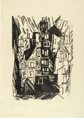 Lyonel Feininger. Paris Houses (Pariser H&auml;user) annual print for the Gesellschaft der Erfurter Museumsfreunde (Society for the Friends of the Erfurt Museum). 1920 (published 1927)