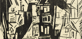 Lyonel Feininger. Paris Houses (Pariser H&auml;user) annual print for the Gesellschaft der Erfurter Museumsfreunde (Society for the Friends of the Erfurt Museum). 1920 (published 1927)