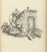 Alfred Kubin. Gardener (G&auml;rtner) from Ein neuer Totentanz (A New Dance of Death). 1947 (reproduced drawing executed 1938)