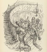 Alfred Kubin. Tavern (Kaschemme) from Ein neuer Totentanz (A New Dance of Death). 1947 (reproduced drawing executed 1938)