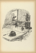 Alfred Kubin. Blue Beard's Room (Blaubarts Zimmer) from Ein neuer Totentanz (A New Dance of Death). 1947 (reproduced drawing executed 1938)