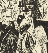 Lyonel Feininger. Promenaders (Spazierg&auml;nger) from the portfolio New European Graphics, 1st Portfolio: Masters of the State Bauhaus, Weimar , 1921 (Neue europ&auml;ische Graphik, 1. Mappe: Meister des Staatlichen Bauhauses in Weimar , 1921). (1918), published 1921
