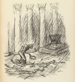Alfred Kubin. Caesar (C&auml;sar) from Ein neuer Totentanz (A New Dance of Death). 1947 (reproduced drawing executed 1938)