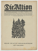 Herbert Anger, Conrad Felixm&uuml;ller, A. Krapp. Die Aktion, vol. 9, no. 28. July 12, 1919