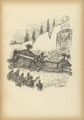Alfred Kubin. The Quick Funeral (Das schnelle Begr&auml;bnis) from Ein neuer Totentanz (A New Dance of Death). 1947 (reproduced drawing executed 1938)