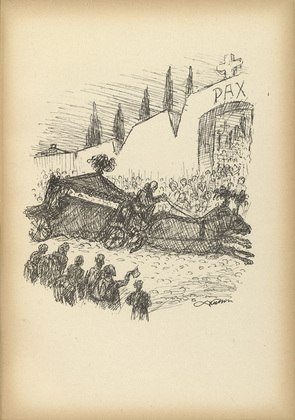 Alfred Kubin. The Quick Funeral (Das schnelle Begr&auml;bnis) from Ein neuer Totentanz (A New Dance of Death). 1947 (reproduced drawing executed 1938)