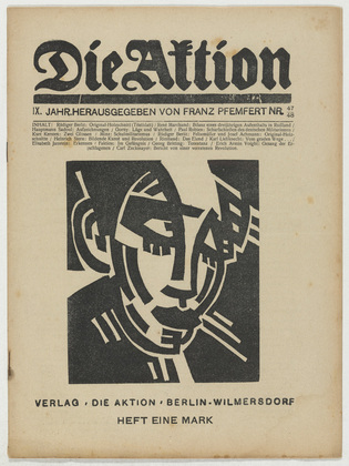 R&uuml;diger Berlit, Conrad Felixm&uuml;ller, Josef Achmann. Die Aktion, vol. 9, no. 47/48. November 29, 1919