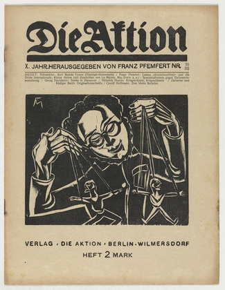 Conrad Felixm&uuml;ller, Alfred Zacharias, R&uuml;diger Berlit. Die Aktion, vol. 10, no. 31/32. August 7, 1920